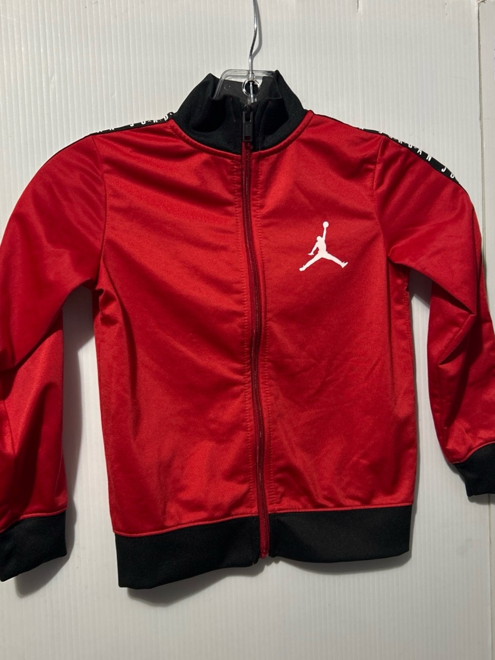 Jordan Red and Black Kids' Jumpman Puffer Track Jacket